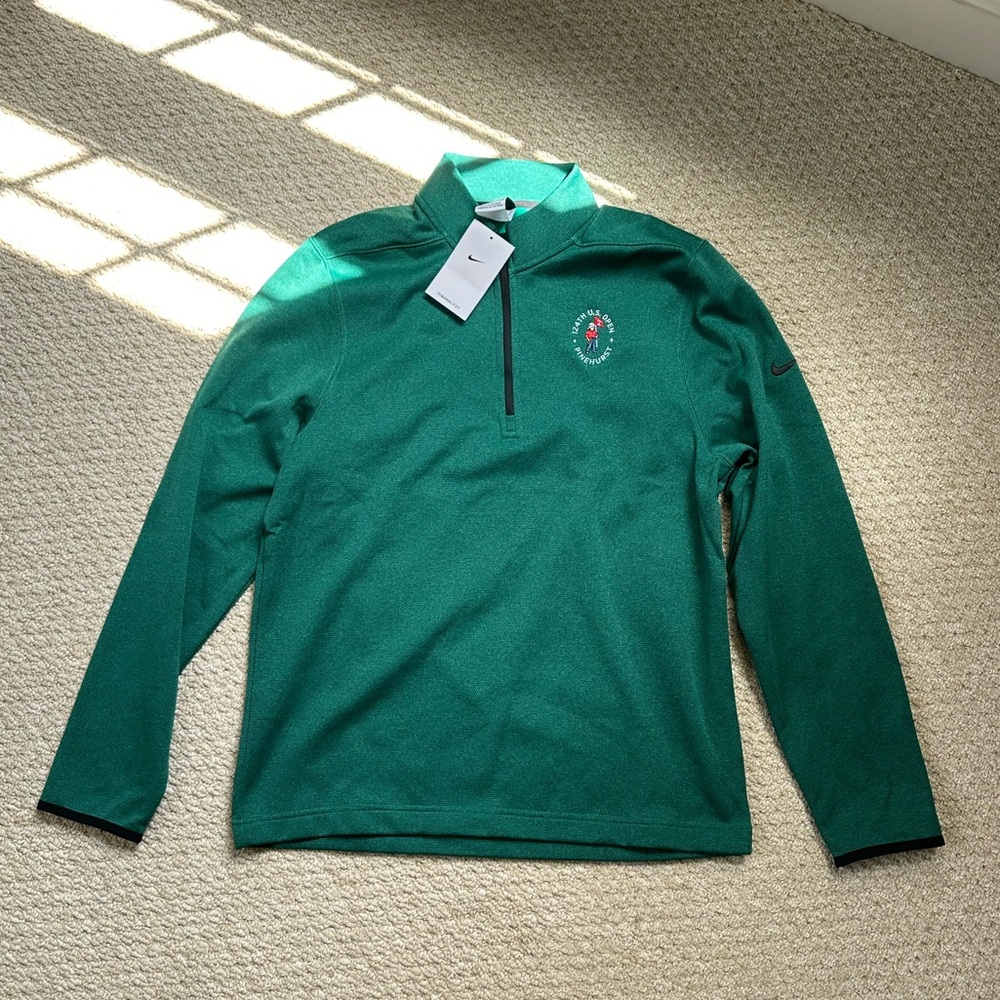Nike 2024 US Open Pinehurst #2 Green Quarter Zip Medium NWT